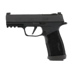 Sig Sauer 3365XCA9TACOPS P365-XMACRO Tacops Compact 17+1 3.7\" Black Nitron Optic Ready/Serrated Slide Black Polymer Frame w/Picatinny Rail Black Polymer Grips
