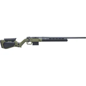 Howa HHERA65CHBODG M1500 Hera 5+1 24\" Heavy Threaded Barrel, Black Rec, OD Green & Black Hera H7 Chassis Stock