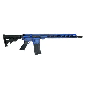 Great Lakes Firearms AR-15 Rifle, .223 Wylde 16\" 4150 CRMOV Black Nitride Barrel, 15.25\" M-LOK Rail, 7075 T6 Receiver, Battleworn Royal Blue Cerakote Finish, GL15223 B-RYB