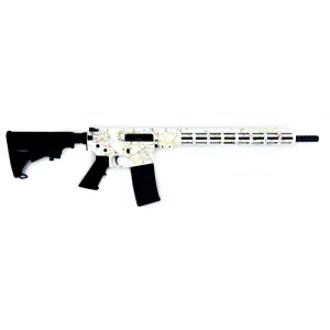 Great Lakes Firearms AR-15 Rifle, .223 Wylde 16\" 4150 CRMOV Black Nitride Barrel, 15.25\" M-LOK Rail, 7075 T6 Receiver, White Saved By The Splatter Cerakote Finish, GL15223 S-WHT