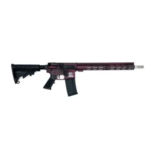 Great Lakes Firearms AR-15 Rifle, .223 Wylde 16\" Stainless Barrel, 15.25\" M-LOK Rail, 7075 T6 Receiver, Battleworn Black Cherry Cerakote Finish - GL15223SS B-CHY