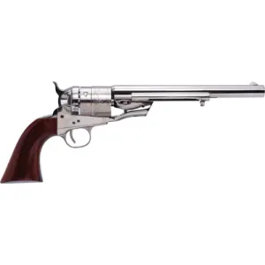 Cimarron 1860 Richards-Mason Type II CA9052N00 Revolver .45 Long Colt 8\" 6rd Single Action Nickel/Walnut, Fixed Sights.