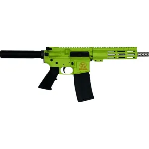 Great Lakes Firearms AR15 Pistol, .223 Wylde, 7.5\" 416r Stainless Steel Barrel, 7.125\" M-LOK Rail, Pistol Buffer Tube, Zombie Splatter Cerakote Finish- GL15223SSP S-ZOM
