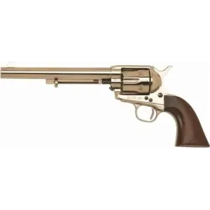 Cimarron U.S. Cavalry Scout CA514N00M00 Revolver, 45 Long Colt, 7.5\" Barrel, 6rd, Single Action, Nickel, OWA Cartouche.
