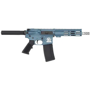 Great Lakes Firearms GL15223SSP BLU Pistol .223 Wylde 7.5\" 30Rd Semi-Auto Threaded Barrel Blue Titanium