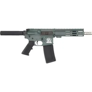 Great Lakes Firearms AR-15 Pistol, .223 Wylde 7.5\" Stainless Barrel, 7.25\" M-LOK Rail, 7075 T6 Receiver, Charcoal Green Cerakote - GL15223SSP CHG