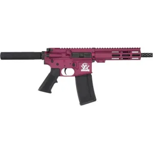 Great Lakes Firearms AR-15 Pistol, .223 Wylde 7.5\" Black Nitride Barrel, 7.25\" M-LOK Rail, 7075 T6 Receiver, Wild Cherry Cerakote - GL15223P CHY