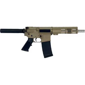 Great Lakes Firearms GL-15 .223 Wylde Pistol, 7.5\" Stainless, 30rd, FDE Cerakote