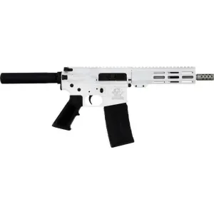 Great Lakes GLFA AR15 Pistol GL15223SSP WHT, .223 Wylde, 7.5\" SS Barrel, 30rd, Semi-Auto, M-LOK, White Cerakote.