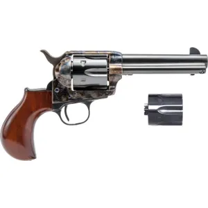 Cimarron Thunderer CA349 Revolver, 45LC/45ACP, 4.75\" Barrel, 6-Rd, Single Action, Dual Cylinder, Color Case/Blue.