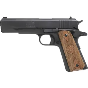Iver Johnson Arms 1911A19 1911 A1 Government 70 Series 9mm Luger 5\" 9+1 Blued Walnut Grip