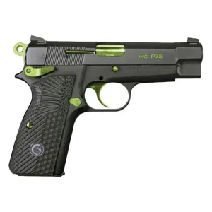 Girsan MCP35 PI Hi-Power 9mm 3.88\" Barrel 15rd Semi-Auto Pistol, Black AND Zombie Green - 393617