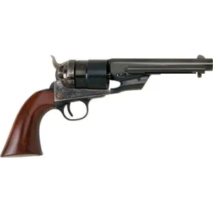 Cimarron 1860 Richards-Mason CA9062 Revolver .45 Long Colt 5.5\" Blued Case Hardened Frame Wood Grip