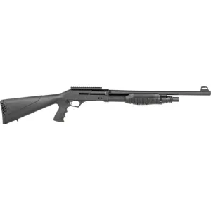 Radikal DSF12 Duo-Sys Force 12 Gauge 3\" 19\" 5+1 Black Rec Black Fixed Pistol Grip Stock