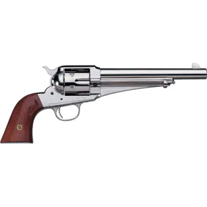 Cimarron 1875 Outlaw CA151N00 Revolver .45 Colt 7.5\" 6rd Single-Action Nickel Finish Walnut Grip Fixed Sight.