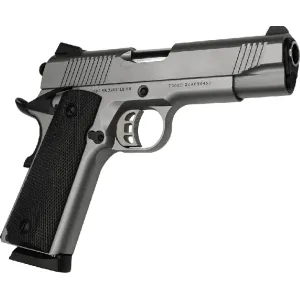 Tisas 1911 Carry SS45, Semi-Auto Pistol 4.25\" Barrel, 45 ACP, 8 Round - Stainless Steel, Novak Style 3 Dot Sights, Ambi Safety - Upgraded Features