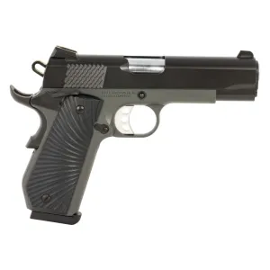 Tisas 1911 Carry 8+1 4.25\" Hard Chrome Plated Barrel, Black Cerakote Serrated Steel Slide, Dark Gray Cerakote Aluminum Frame w/Beavertail, Black Sunburst G10 Grips