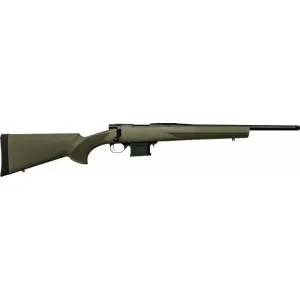 Howa M1500 Mini Youth HMA350GYTH Rifle, 350 Legend, 16.25\" Threaded Barrel, 5+1, Bolt, Green/Black Stock