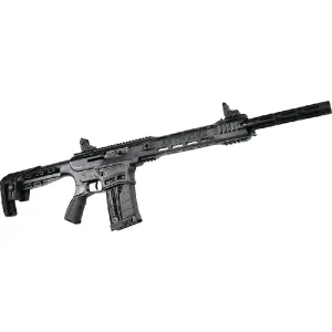 AR-12 Semi Auto, AR-15 Style 12GA Shotgun by Panzer Arms of Turkey, New G4 Model With Factory Upgrades and Choke Tubes, 3\" Chambers, 2- Mags - Black