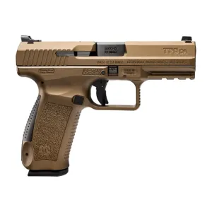 Canik TP9DA FS Semi-Automatic, Striker Fired, 9x19mm Pistol, 4.07\" Match Grade Barrel, (2) 18 Round Magazines - Burnt Bronze Finish - HG4873B-N