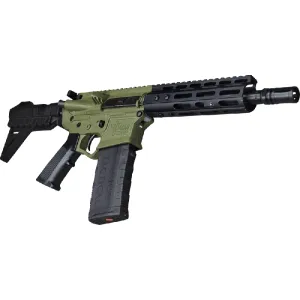 ATI Omni Maxx Hybrid AR-15 Pistol, .223/5.56 Nato, 7.5\" Barrel, 7\" M-LOK Rail W/ Blade Pistol Brace and 30 Round Mag - Battlefield Green