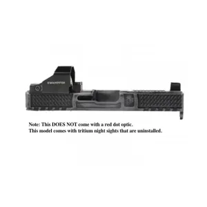 SwampFox - Wolverine Slide Battleworn Gray For Glock 19 Gen 3 Models - RMR Optics Cut - Mid Height Tritium Night Sights - WVS19-BWT