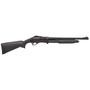 Axor Arms International - FP01 Folding Pump Action, 18.5\" barrel, 3\" Chamber, Mobil Chokes, 4+1, Fiber Optic Front Sight, Black, 12 Gauge Shotgun