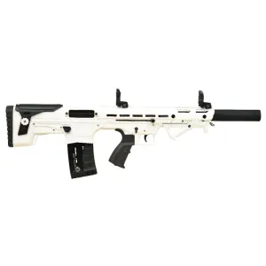 Panzer Arms BP-12 Semi Auto Bullpup Style 12GA Shotgun, 3\" Chambers, W / Flip Up Detachable Sights, Alpine White Cerakote - PWBP12BSAWC