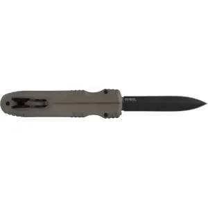 S.O.G SOG-15-61-02 Pentagon 3.79\" OTF Spear Point Plain Black TiNi Cryo CPM S35VN Steel Blade Flat Dark Earth Aluminum Handle