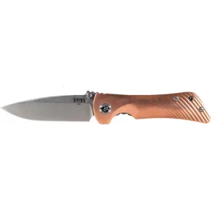 Diamondback Knifeworks SG06030014 Spider Monkey 3.25\" Folding Drop Point Plain Satin S35VN SS Blade Copper Handle