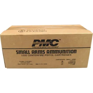 PMC 9G Bronze Target 9mm Ammunition 124 GR FMJ - Brass, Boxer, Re-Loadable - 1000 Round Case
