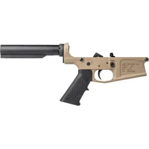 Aero Precision M5 (.308) Carbine Complete Lower Receiver with A2 Grip, No Stock - FDE Cerakote - APAR308215