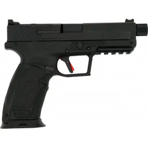 Tisas PX-9D Gen3 Duty Semi-Auto 9mm Pistol, 4.69\" Bbl Threaded With Cap, 1-18 & 1-20 Rd Mag, Extended Mag Well, Fiber Optic Front Sight, Black, PX9DTH