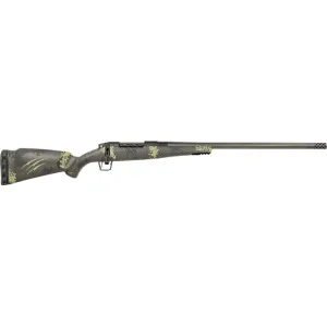 Fierce Firearms ROG300PRC22BF Carbon Rogue 3+1 22\" Carbon Fiber Barrel, Black Cerakote Steel Rec, Forest Camo Rogue Stock