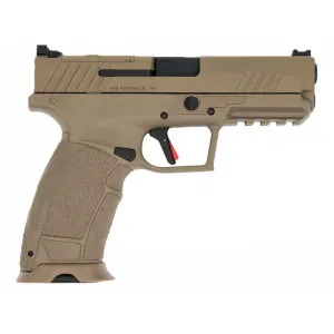 Tisas PX-9 Gen 3 Duty - Semi-Auto Pistol - 4.11\" Barrel - 9mm - 20 Round Magazine - Optic Cut, Fiber Optic Front Sight, FDE - PX-9DFDE