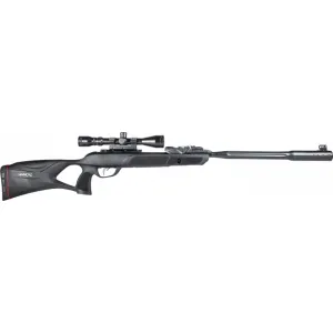 Gamo 6110063354 Swarm Fusion 10X Gen2 Break Open Gas Piston 177 Pellet 10rd Black Rec Black All Weather Lightweight Thumbhole Stock Yes