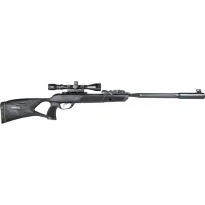 Gamo 611006335554 Swarm Fusion 10X Gen2 Break Open Gas Piston 22 Pellet 10rd Black Rec Black All Weather Lightweight Thumbhole Stock