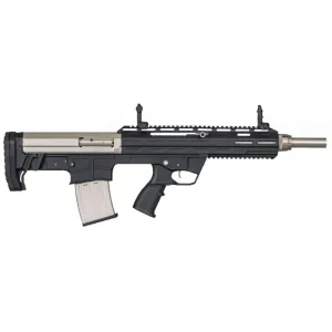Tokarev TBP-12M - Semi-Auto Bullpup Shotgun,18.5\" Barrel, 12 Gauge, 5 Round Mag, Folding Sights, 2 3/4 & 3\" - Tsunami Nickel Finish