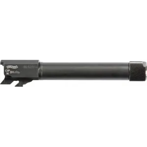 Walther Arms 282674710 Threaded Barrel 45 ACP 4.60\" Black Finish Steel Material with Polygonal Rifling for Walther PPQ