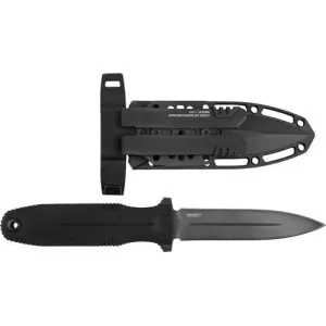 S.O.G SOG-17-61-01 Pentagon FX 4.77\" Fixed Spear Point Plain Black Titanium Nitride Cryo CPM S35VN Blade/G10 Blackout Handle