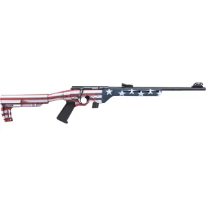 Citadel TRAKR Bolt Action Rifle CIT22LRBLTUSA, Rifle, .22 LR, 18\" Barrel, 10 Rounds, USA Flag Cerakote, Synthetic Stock