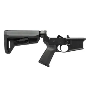 Aero Precision AR15 Complete Lower Receiver w/ MOE Grip & SL-K Carbine Stock - Anodized Black - APAR501192