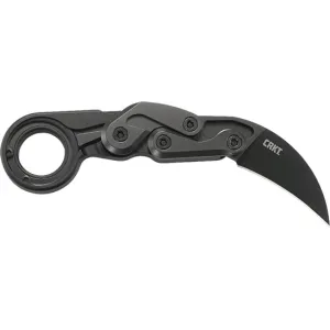 CRKT 4042 Provoke First Responder 2.41\" Folding Plain Black TiN D2 Steel Blade/Black Aluminum Handle Includes Sheath