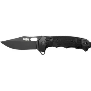 SOG SEAL XR Folding Knife, 3.9\" CPM S35VN Clip Point Blade, Black GRN Handle, XR Lock.