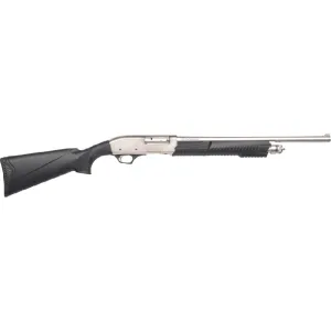 Citadel FRPAX1220NKL CDP Force Pump 12 Gauge 3\" 20\" 3+1 Silver Marinecote Rec/Barrel Black Fixed Pistol Grip Stock Right Hand