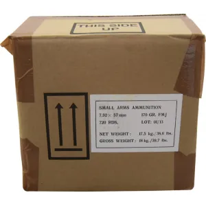 8 MM Mauser Ammunition, Romanian, New Production, 7.92x57mm, 170 gr. FMJ - 720rd Case
