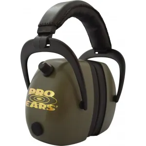 Pro Ears PEG2RMG Gold II Electronic Muff 30 dB Over the Head Green Ear cups with Black Headband & Gold Logo for Adults 1 Pair