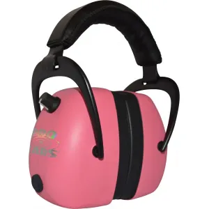 Pro Ears PEG2RMP Gold II Electronic Muff 30 dB Over the Head Pink Ear Cups with Black Headband & Gold Logo for Adults 1 Pair