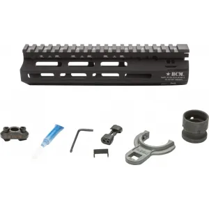 Bravo Company MCMR8556BLK BCMGunfighter MCMR 8\" M-LOK, Free-Floating Style Made of Aluminum with Black Anodized Finish for AR-Platform