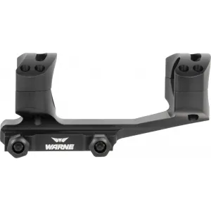 Warne XSKEL34TW X-SKEL Scope Mount/Ring Combo For MSR Extended 34mm Tube Cantilever Mount Ultra High Rings 1.44\" Mount Height Black Anodized Steel Aluminum